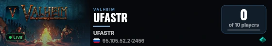 UFASTR live status badge