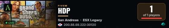 HDP live status badge