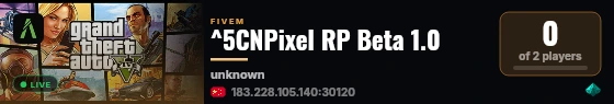^5CNPixel RP Beta 1.0 live status badge