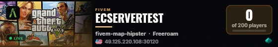 ECSERVERTEST live status badge