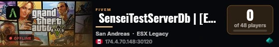  SenseiTestServerDb | [ESX Legacy] live status badge
