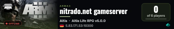 nitrado.net gameserver live status badge