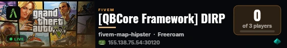 [QBCore Framework] DIRP live status badge