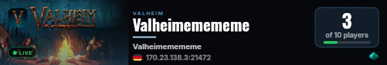 Valheimemememe live status badge