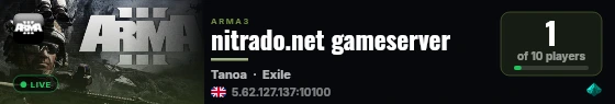 nitrado.net gameserver live status badge