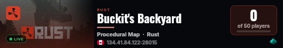 Buckit's Backyard live status badge