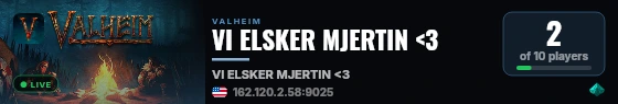 VI ELSKER MJERTIN <3 live status badge