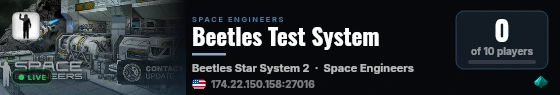 Beetles Test System live status badge