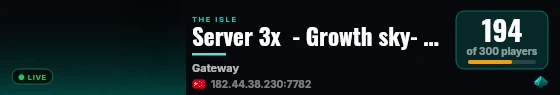 Server 3x  - Growth sky- High AI live status badge