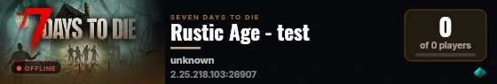 Rustic Age - test live status badge