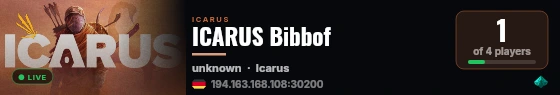 ICARUS Bibbof live status badge