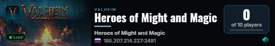 Heroes of Might and Magic live status badge