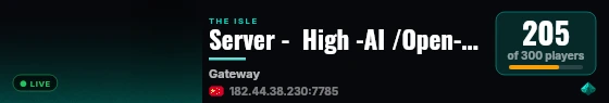 Server -  High -AI /Open- 3X live status badge