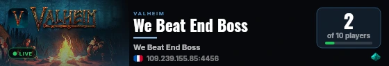 We Beat End Boss live status badge