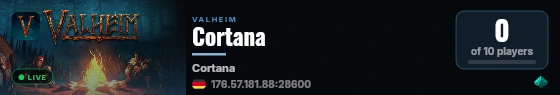 Cortana live status badge