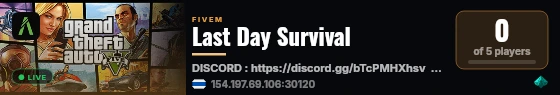 Last Day Survival live status badge