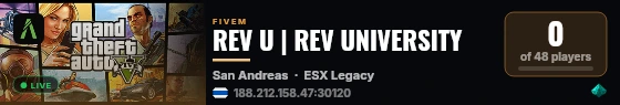 REV U | REV UNIVERSITY live status badge