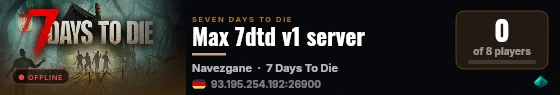 Max 7dtd v1 server live status badge