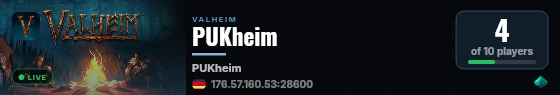 PUKheim live status badge