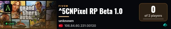 ^5CNPixel RP Beta 1.0 live status badge