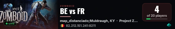 BE vs FR live status badge