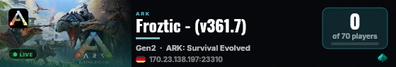 Froztic - (v361.7) live status badge