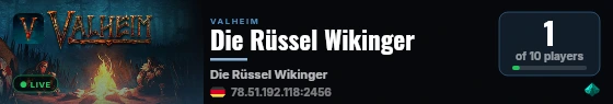 Die Rüssel Wikinger live status badge