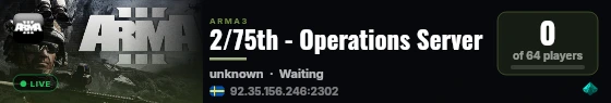 2/75th - Operations Server live status badge