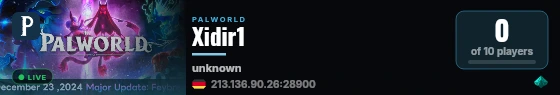 Xidir1 live status badge