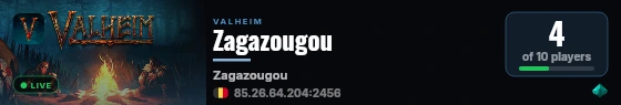 Zagazougou live status badge