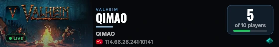 QIMAO live status badge