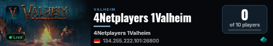 4Netplayers 1Valheim live status badge