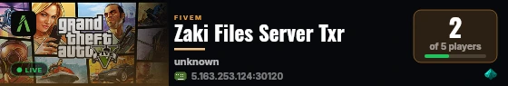 Zaki Files Server Txr live status badge