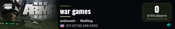 war games live status badge