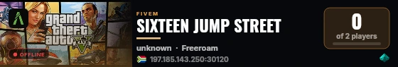 SIXTEEN JUMP STREET live status badge