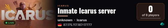 Inmate Icarus server live status badge