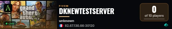 DKNEWTESTSERVER live status badge