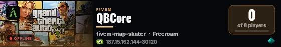 QBCore live status badge