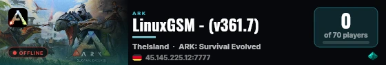 LinuxGSM - (v361.7) live status badge