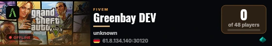 Greenbay DEV live status badge