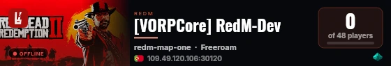 [VORPCore] RedM-Dev live status badge