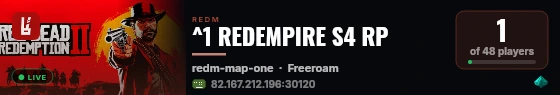 ^1 REDEMPIRE S4 RP live status badge