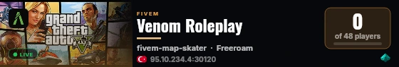 Venom Roleplay live status badge