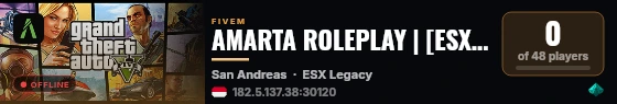 AMARTA ROLEPLAY | [ESX Legacy] live status badge