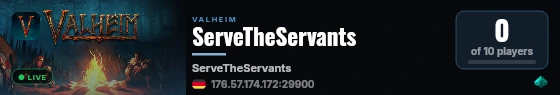 ServeTheServants live status badge