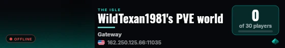 WildTexan1981's PVE world live status badge