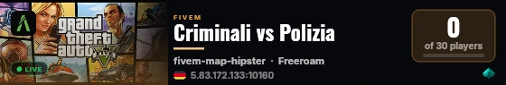 Criminali vs Polizia live status badge