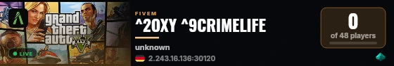 ^2OXY ^9CRIMELIFE live status badge