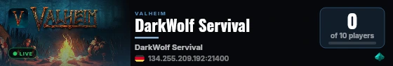 DarkWolf Servival live status badge