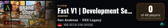 Fast V1 | Development Server live status badge